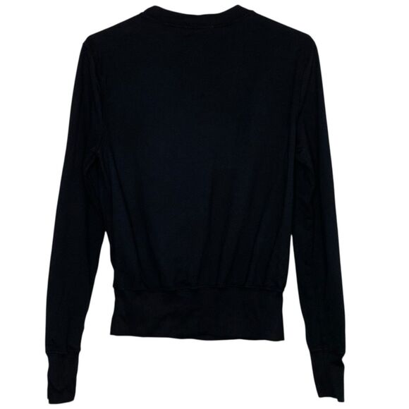 AG Adriano Goldschmied Womens S Black Sweatshirt Crewneck Boxy Cozy Sweater NEW - Picture 2 of 8